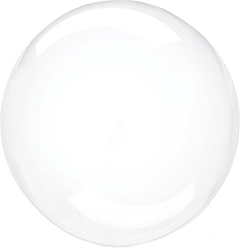 Шар (50''/127 см) Deco Bubble (синяя упаковка), Прозрачный, Кристалл